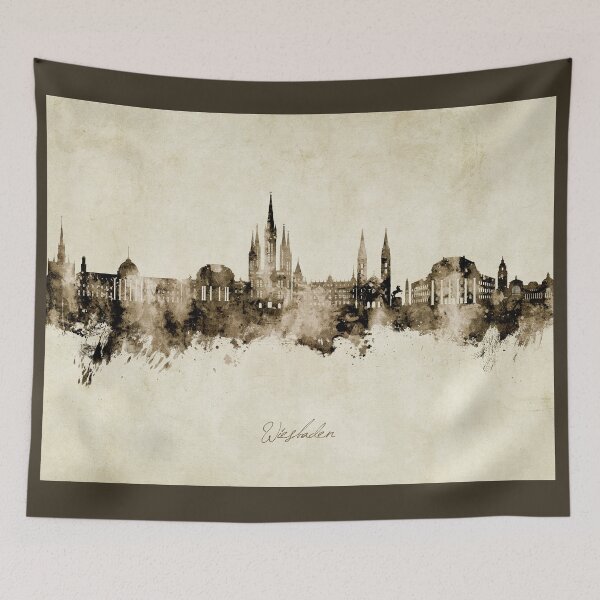 Item preview, Wiesbaden Germany Skyline designed and sold by ArtPrints.