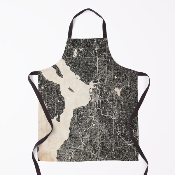 Item preview, Everett map Washington Ink lines 2 designed and sold by InkMaps.
