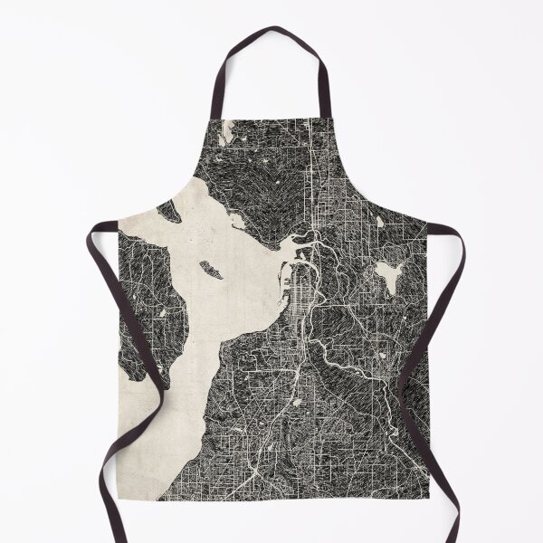 Item preview, Everett map Washington Ink lines designed and sold by InkMaps.