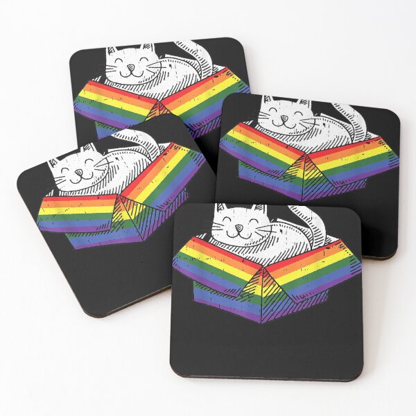 Item preview, Gay Cat Pride Rainbow Cute Kitten Kitty Proud LGBT-Q Ally designed and sold by KurtHolt.