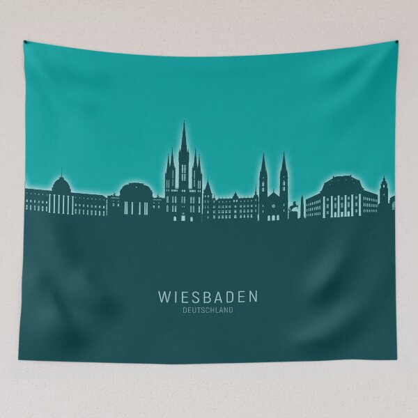 Item preview, Wiesbaden Germany Skyline designed and sold by ArtPrints.