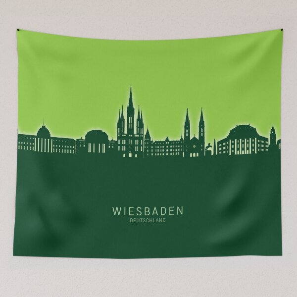 Item preview, Wiesbaden Germany Skyline designed and sold by ArtPrints.