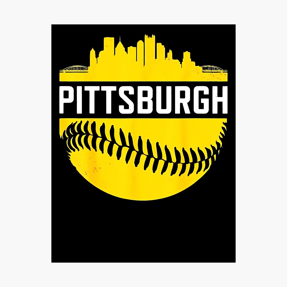  Pittsburgh Baseball Cityscape Distressed Novelty