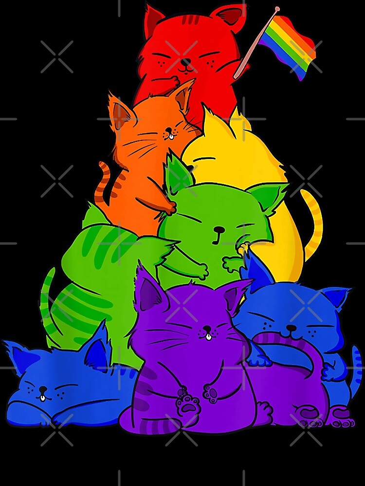 LGBT Pride Month Gay Pride Cat LGBT Kawaii Cats Pile Cute Anime