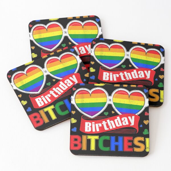 Item preview, Gay Pride Rainbow LGBT It's My Birthday Bitches Cute Glasses designed and sold by KurtHolt.