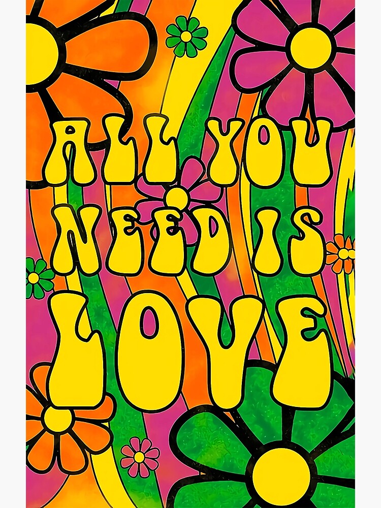 Disover All you need is love Premium Matte Vertical Poster