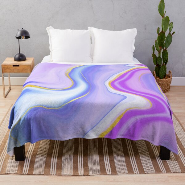 Item preview, Blue And Purple Marble Effect with Gold Tint designed and sold by ojasha.
