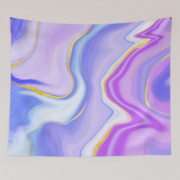 Item preview, Blue And Purple Marble Effect with Gold Tint designed and sold by ojasha.