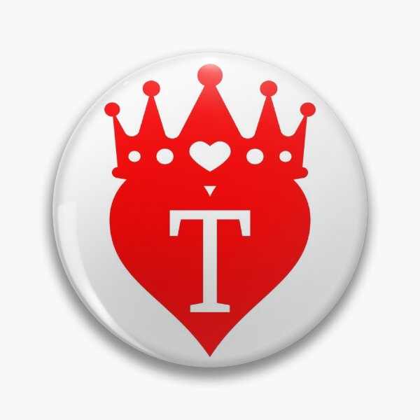 Item preview, crowned red heart with letter T designed and sold by ronaldsonou.