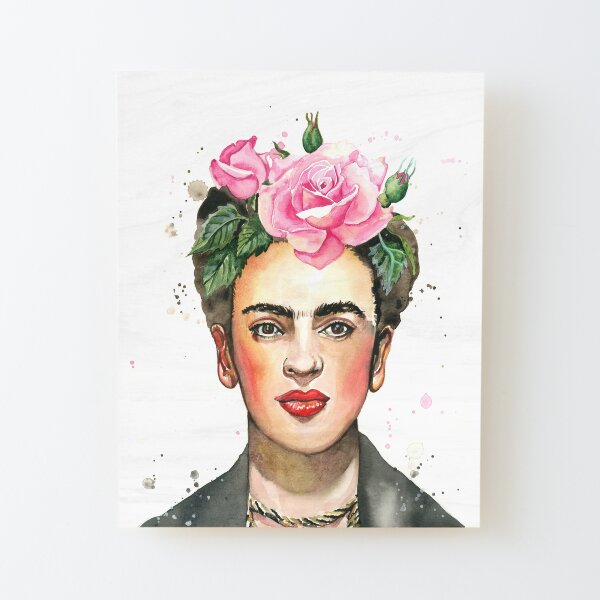 Frida Wood Mounted Print