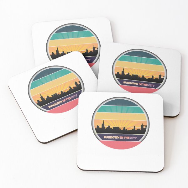 Item preview, colorful sundown in the city design designed and sold by Print_This_Out.