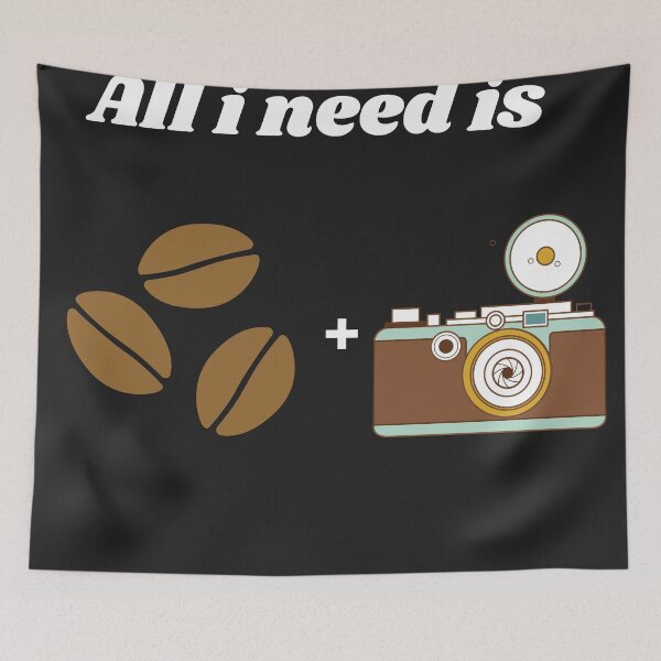 Item preview, All i need is coffee and my camera designed and sold by gujjarecommerce.