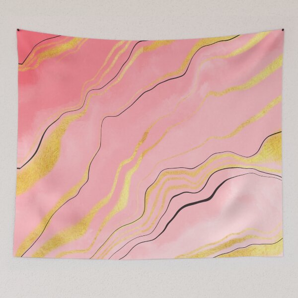 Item preview, Pink Marble Effect with Gold Tint designed and sold by ojasha.