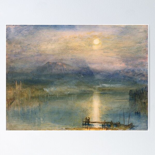 Item preview, Moonlight on Lake Lucerne with the Rigi in the Distance by William Turner designed and sold by Vintage Designs +.