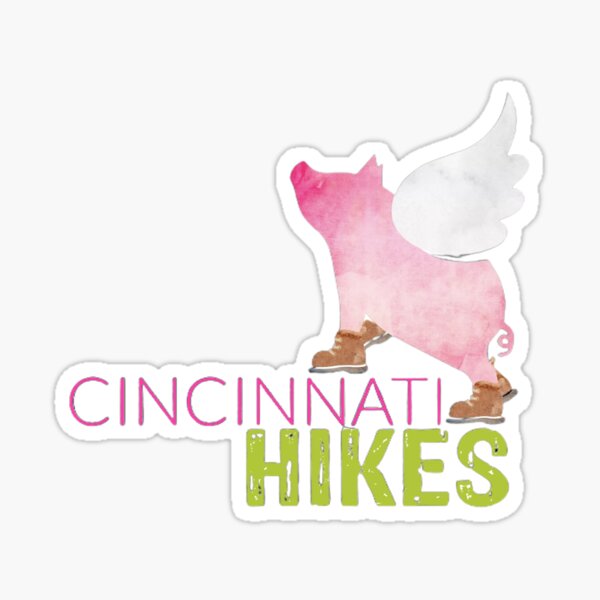 Cincinnati Hikes Pig and Title Sticker
