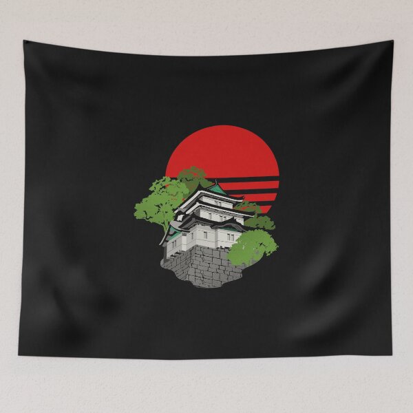 Item preview, Vintage Sunset Japanese Building - Daigo Ji designed and sold by laiwole.