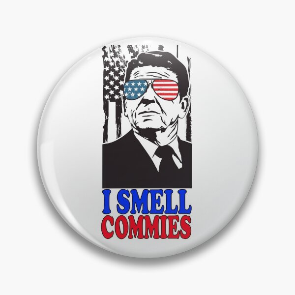 Item preview, I Smell Commies Patriotic Ronald Reagan Political Opinion Quote American Flag designed and sold by ZEROXCOOL.