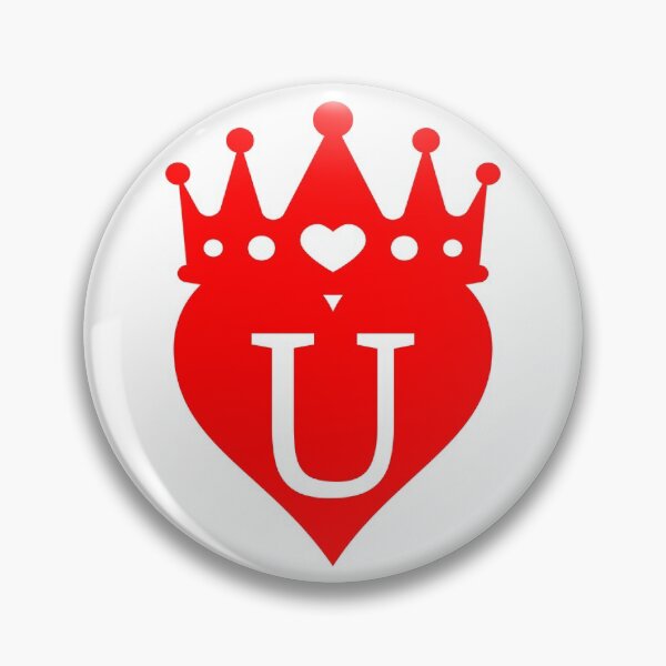 Item preview, crowned red heart with letter U designed and sold by ronaldsonou.