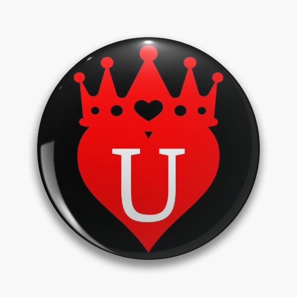 Item preview, king or queen crowned red heart with letter U designed and sold by ronaldsonou.