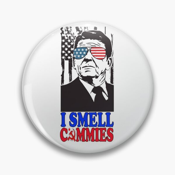 Item preview, I Smell Commies Patriotic Ronald Reagan Political Opinion Quote American Flag designed and sold by ZEROXCOOL.