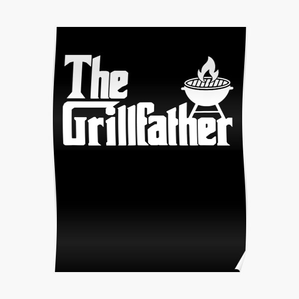 "Mens The Grillfather Funny Grilling Grill Father Dad Grandpa BBQ