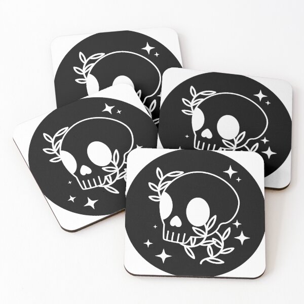 Item preview, Black and White Magic Skull designed and sold by WitchLuna.