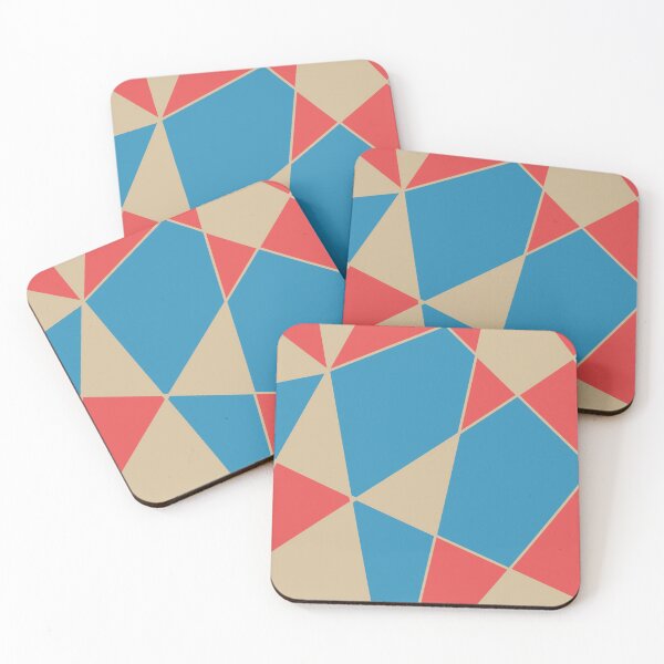 Item preview, Geometric Abstract Colorful Art, Blue and Red Lines designed and sold by hvasilevshop.