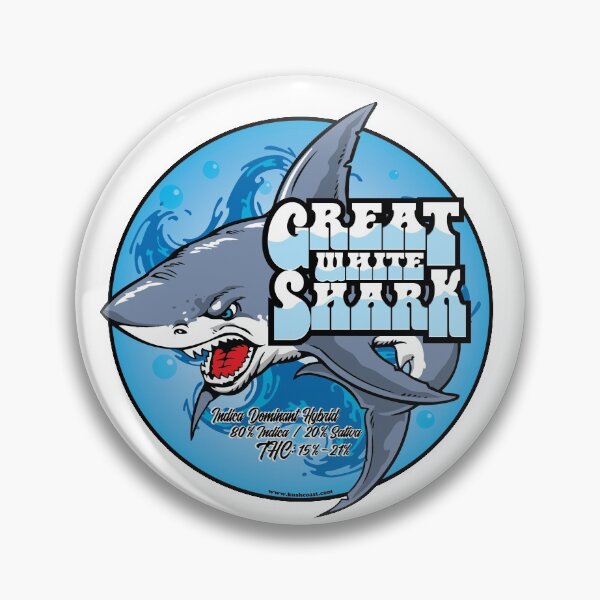 Item preview, Great White Shark Cannabis Strain Art designed and sold by kushcoast.