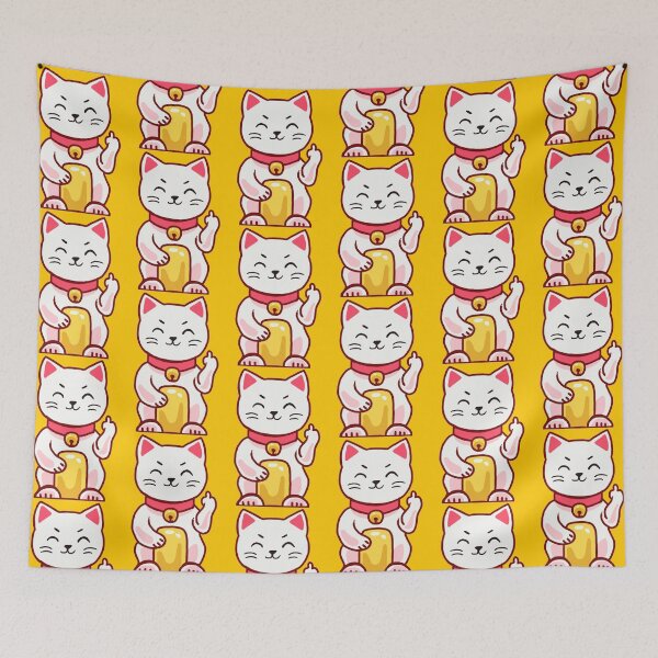 Item preview, Pissed off lucky cat designed and sold by 3leggeddogg.