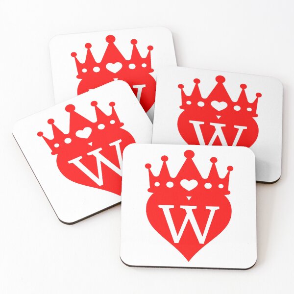 Item preview, crowned red heart with letter W designed and sold by ronaldsonou.