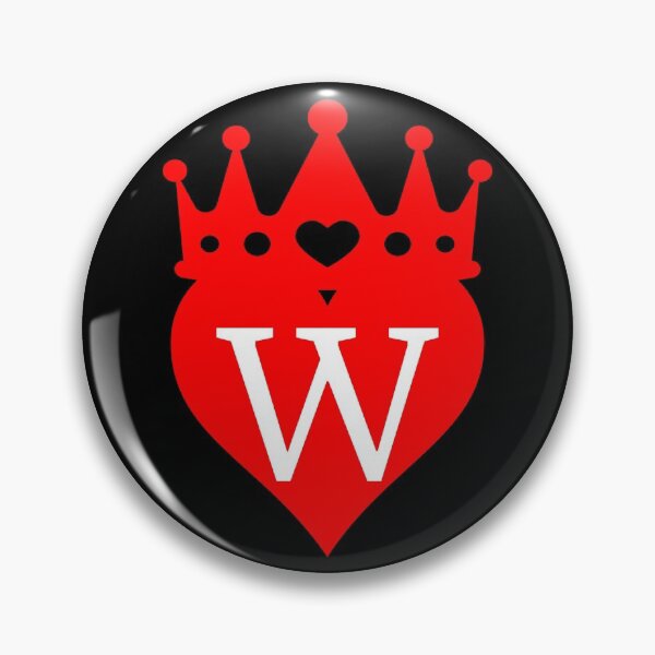 Item preview, king or queen crowned red heart with letter W designed and sold by ronaldsonou.