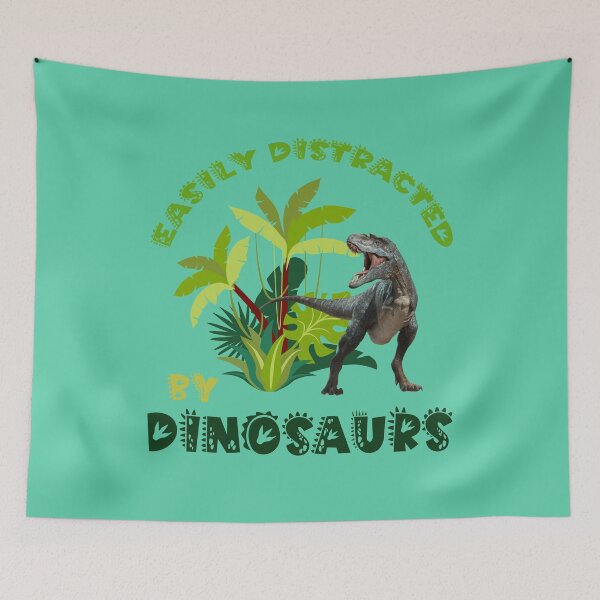 Item preview, Easily distracted by dinosaurs, t-rex jungle design designed and sold by MiloHarris.