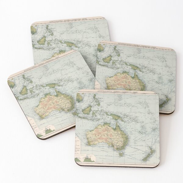 Item preview, Old Australia Commercial Shipping Route Map (1907) Vintage South Pacific Nautical Chart designed and sold by BravuraMedia.