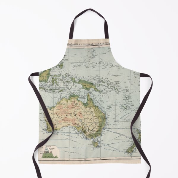 Item preview, Old Australia Commercial Shipping Route Map (1907) Vintage South Pacific Nautical Chart designed and sold by BravuraMedia.