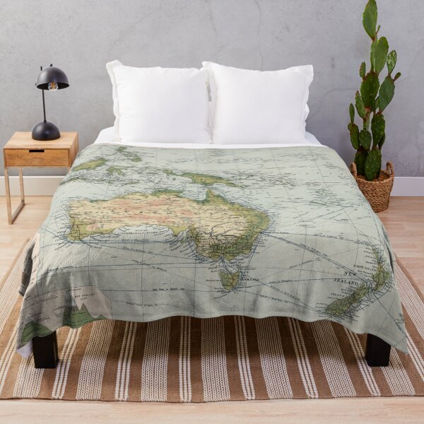 Item preview, Old Australia Commercial Shipping Route Map (1907) Vintage South Pacific Nautical Chart designed and sold by BravuraMedia.