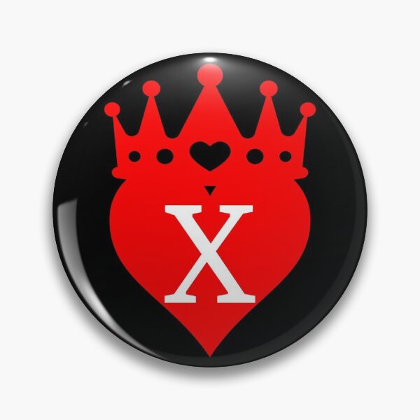 Item preview, king or queen crowned red heart with letter X designed and sold by ronaldsonou.