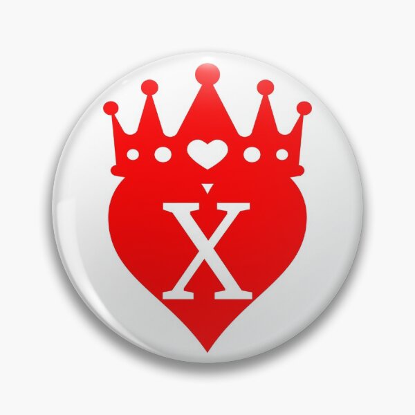 Item preview, crowned red heart with letter X designed and sold by ronaldsonou.