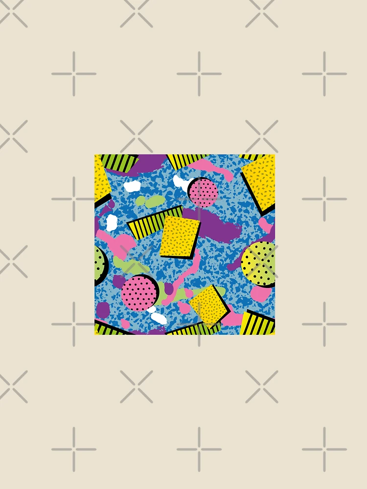 Thumbnail 4 of 4, Relaxed T-Shirt, Block Retro Pattern designed and sold by PatternTale.