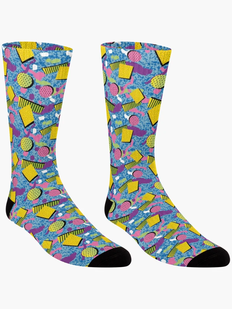 Thumbnail 3 of 5, Socks, Block Retro Pattern designed and sold by PatternTale.