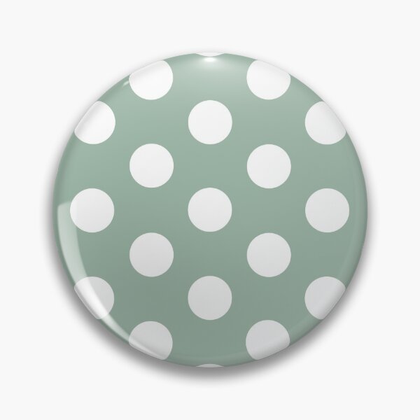 Item preview, Medium WHITE and MUTED GREEN POLKA DOTS designed and sold by RachelMacht.