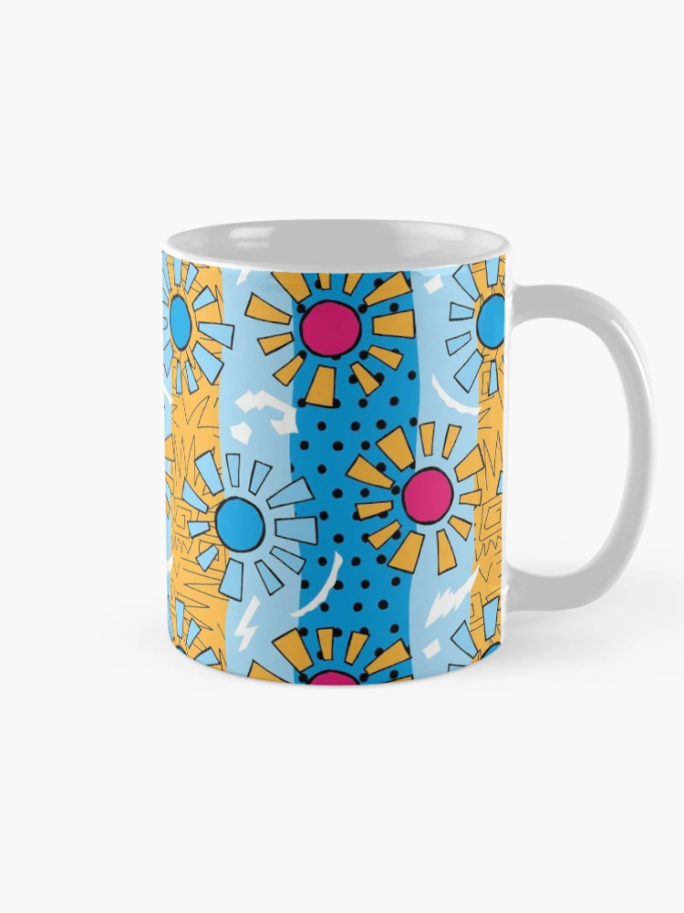 Thumbnail 3 of 6, Coffee Mug, Sun Retro Pattern designed and sold by PatternTale.
