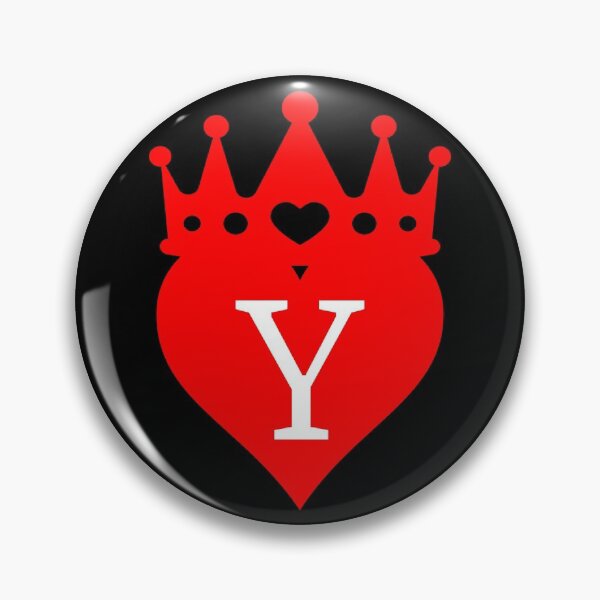 Item preview, king or queen crowned red heart with letter Y designed and sold by ronaldsonou.