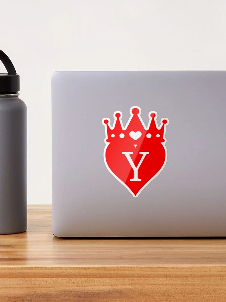Y♡ページ crowned red heart with letter Y