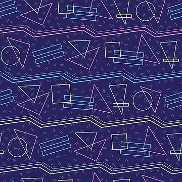 Artwork thumbnail, Geometric Noir Retro Pattern by PatternTale