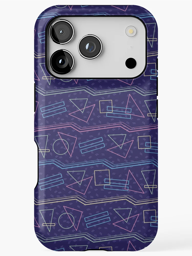 Thumbnail 1 of 4, iPhone Case, Geometric Noir Retro Pattern designed and sold by PatternTale.