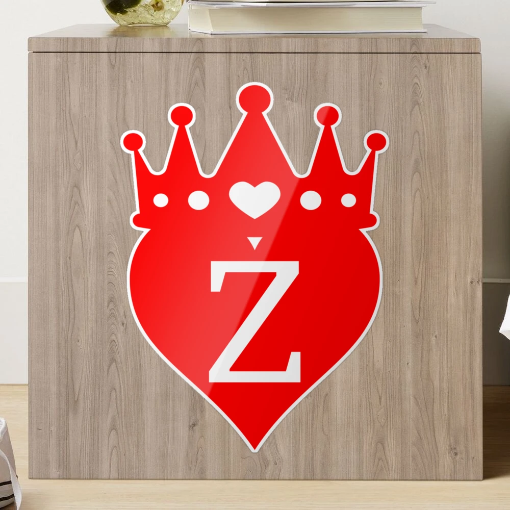crowned red heart with letter Z