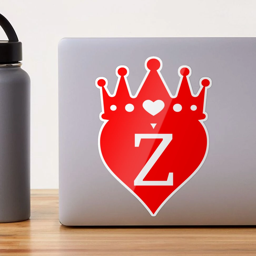 crowned red heart with letter Z