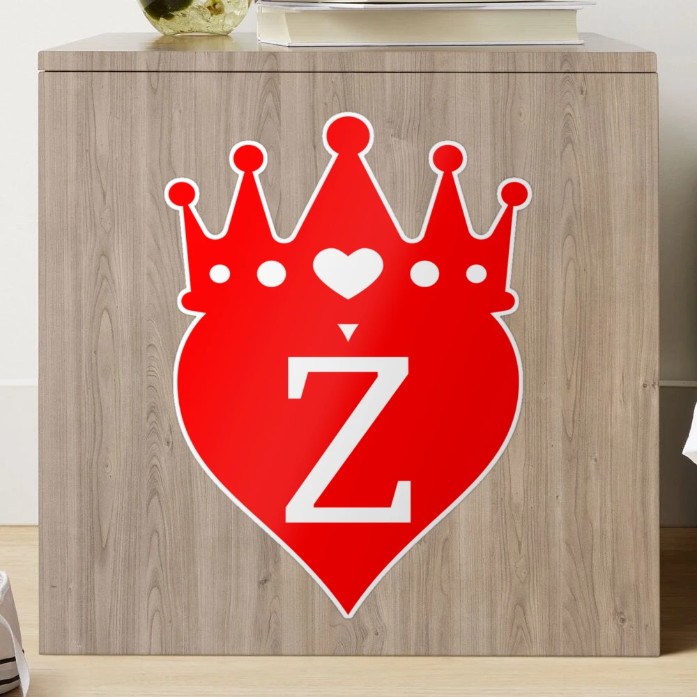 crowned red heart with letter Z