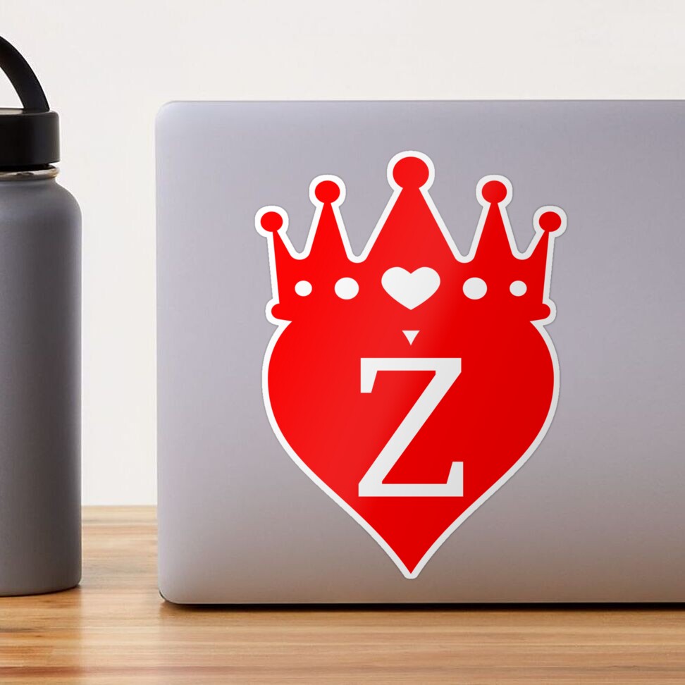 crowned red heart with letter Z