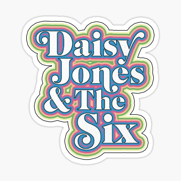 Daisy Jones and The Six Black Retro Band Logo Sticker